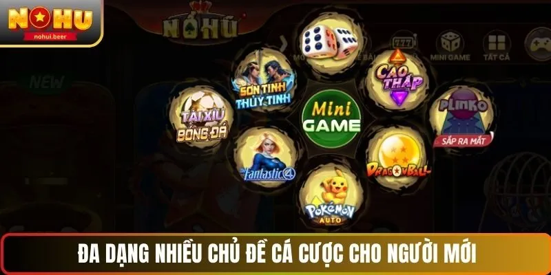 Đa dạng nhiều chủ đề cá cược cho người mới