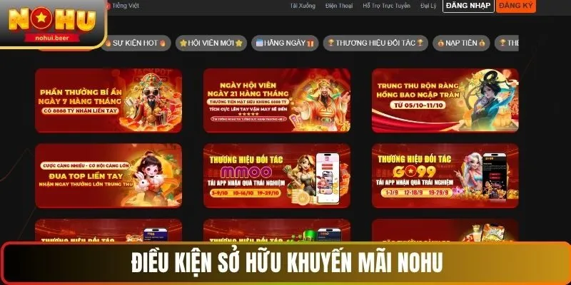 Điều kiện sở hữu khuyến mãi NOHU